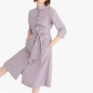 J.Crew Sz 8 Striped Buttondown Midi Dress EUC